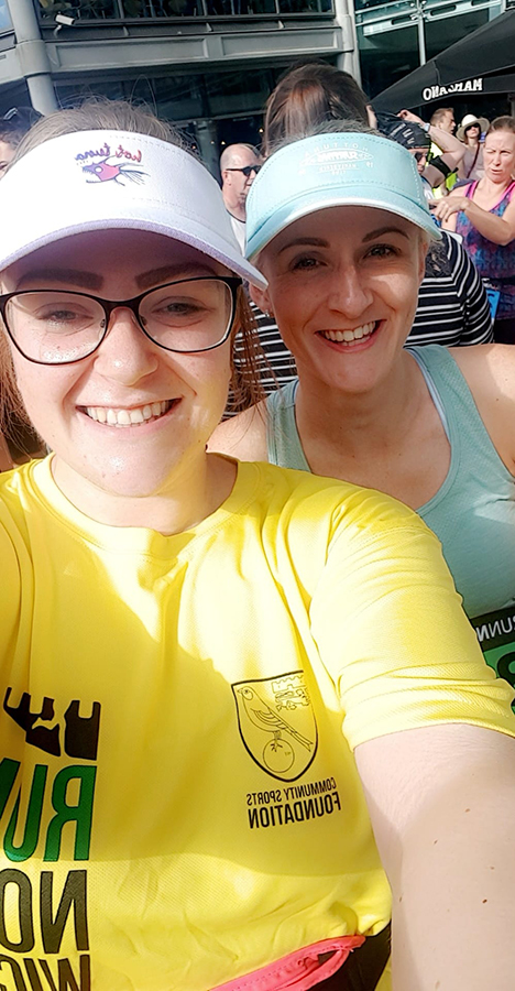 Bryony & Helen pre-race pic